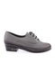 Women's lace-up comfort shoes grey genuine leather 1723222 - 2