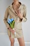 Shorts Suit Jacket Faux Leather Shorts Skirt Jacket Double Suit - 2