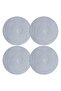 Volonte Gray Jute American Service 6-Piece Knitted Straw Plates - 3