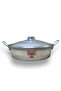 Aluminum Flat Pan Pilaf Frying Pot Metal Handle 40 cm