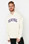 Taş Oversize/Geniş Kesim Kapüşonlu İçi Polar/Sıcak Tutan Unisex Sweatshirt TMNAW22SW1462 - 2