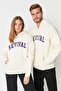 Taş Oversize/Geniş Kesim Kapüşonlu İçi Polar/Sıcak Tutan Unisex Sweatshirt TMNAW22SW1462