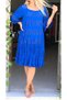 Authentic Voile Cotton Lace Detailed Parliament Blue Dress - 3