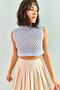 Women's Baby Blue Patterned Knitwear Blouse 20223064 - 3