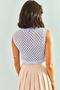 Women's Baby Blue Patterned Knitwear Blouse 20223064 - 4