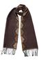 Baklava Pattern Brown Beige Double Sided Scarf M-25