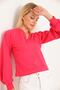Women's V-Neck Wide Sleeve Blouse - 4