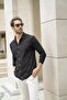 Men's Regular Fit Patterned Long Sleeve Knitwear Shirt Black 23w211 - 2
