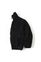 Oversize Men's Black Color Plush Sweatshirt with Zipper Pocket Comfortable Wear - 3