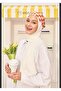شال إيطالي مخيط من القطن الممشط بلون إكرو