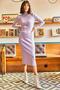 Women's Lilac Lycra Shawl Long Camisole Dress ELB-19000750