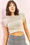 Women's Cream Chest and Sleeve Patterned Knitwear Blouse 20223081 - 3