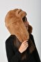 Camel Plush Furry Beret for Girl - Hat with Headphones and Snaps - 2