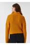High Collar Knitted Mustard Women's Sweater 231 Lcf 241011 Laura Mustard - 5