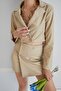 Shorts Suit Jacket Faux Leather Shorts Skirt Jacket Double Suit