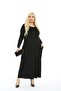 Plus Size Long Sleeve Ethnic Pocket Detailed (Suitable for Hijab) Viscose Combed Cotton Fabric Casual Dress - 4