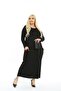 Plus Size Long Sleeve Ethnic Pocket Detailed (Suitable for Hijab) Viscose Combed Cotton Fabric Casual Dress - 5