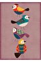 Stain Resistant Premium Thai Feather Velvet Washable Fabric Parrot Patterned Tablecloth Mso213 - 2