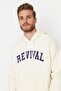 Taş Oversize/Geniş Kesim Kapüşonlu İçi Polar/Sıcak Tutan Unisex Sweatshirt TMNAW22SW1462 - 4