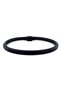 Full Black Genuine Leather Black Magnet Men's Bracelet M024a
