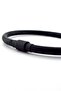 Full Black Genuine Leather Black Magnet Men's Bracelet M024a - 3