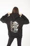 Unisex Black Osaka Dragon Printed Hooded Sweatshirt
