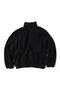 Oversize Men's Black Color Plush Sweatshirt with Zipper Pocket Comfortable Wear