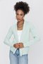 Women's Shawl Collar Melange Knitwear Cardigan Blue 23w319 - 3