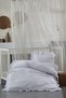 White Baby Ruffled Duvet Cover Set 100% Organic Cotton