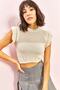 Women's Cream Chest and Sleeve Patterned Knitwear Blouse 20223081 - 5