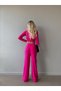 Mooi Boutique Stand Collar Knitwear Double Crowley Suit 1989 - Pink - 4