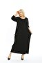 Plus Size Long Sleeve Ethnic Pocket Detailed (Suitable for Hijab) Viscose Combed Cotton Fabric Casual Dress - 6