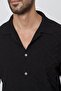 Men's Regular Fit Patterned Long Sleeve Knitwear Shirt Black 23w211 - 4