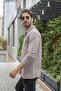 Men's Regular Fit Patterned Long Sleeve Knitwear Shirt Mink 23w211 - 2