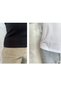 Men's Elastane Crew Neck Long Sleeve 2 Pieces Mixed Color (black-white) T-shirt - 5