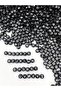 100 Gr Letter Beads - 4X7Mm Flat Black Background White Letter Beads (100Gr,~750 Pieces)