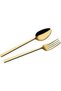 Elite Full Shiny Gold 30 Pieces 6 Person Cutlery Set - 3