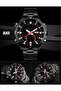 1144 Men's Black Steel Analog and Digital Wrist Watch - 5
