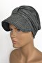 Bonnet Ready Turban Hat Alya Bonnet Black and White Plaid Thin Knitwear Winter Hijab Bonnet