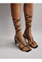 Black Skin Flip Flops Sandals - 3