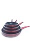 Modern and Stylish Designs Set of 4 Fireproof Non-Stick Teflon Pans 18-22-26-30cm - 3