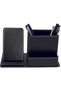 Desktop Organizer Pen Holder Leather Pen Holder with Phone Stand - 3