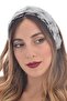 Women's Elastic Swirl Pattern Grayscale Wide Hair Band
