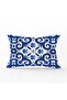 Digital Printed Modern Rectangular Pillow with Tile Pattern on Blue Background Throw Pillow Cover