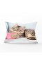 Cute Cat Patterned Digital Printed Modern Rectangular Pillow Throw Pillow Cover