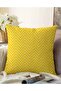 Double Sided Yellow Background Geometric Drawing Digital Printed Modern Raschel Knitted Pillow Throw Pillow Cover