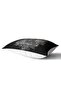 White Patterned Black Rectangular Pillow Case - 2