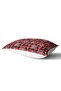 Red Plaid Patterned Snowflake Motif Digital Printed Modern Rectangular Pillow Case - 2