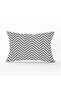 Gray Zigzag Themed Digital Printed Modern Decorative Rectangular Pillow Case