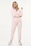 Women's Pink Color Hooded Set - 3